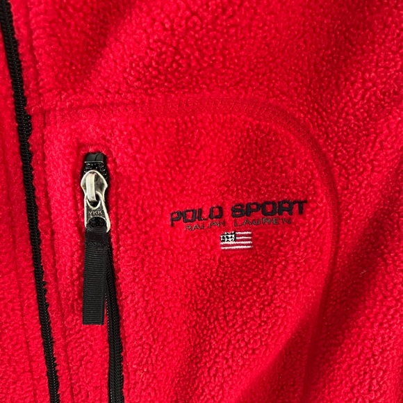 POLO SPORT RALPH LAUREN Reversible Red Fleece Vest - Picture 7 of 12